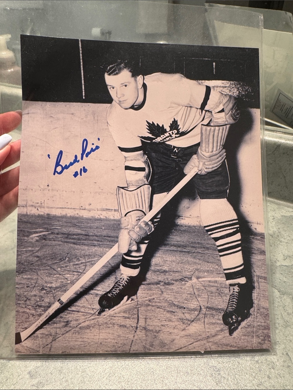 Black & White Toronto Maple Leafs Hockey Photo Print - Signed Style